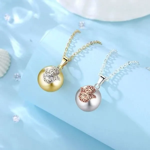 Collier bola de grossesse main de Fatma avec oeil Bijou de grossesse-1