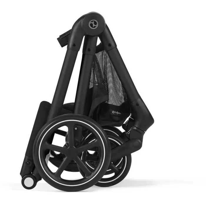 CYBEX Pack Poussette Trio EOS BLACK Moon Black : Poussette convertible 2en1 + Siège auto Aton B2 i-size + Hamac convertible Nacelle-4