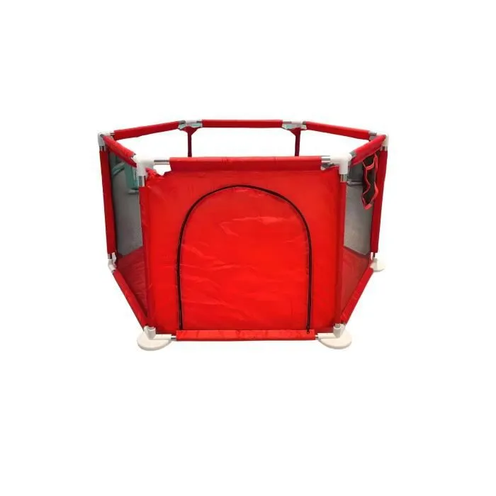 Mini parc pour bb diamtre 150 cm rouge avec barrire-0