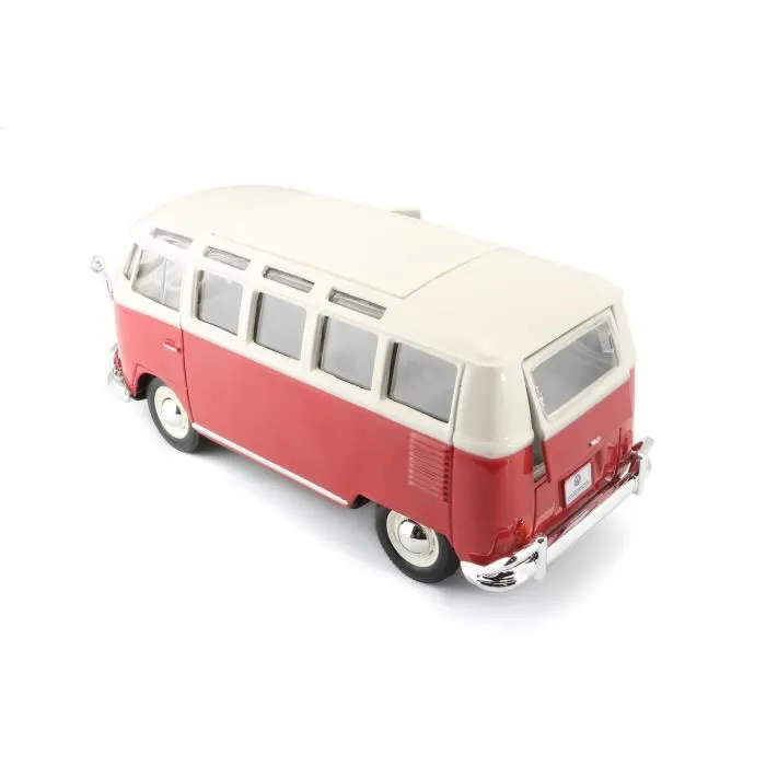 Voiture miniature - MAISTO - Volkswagen T1 Combi Samba M31956 - En métal - Rouge à l'échelle 1/25ème-3