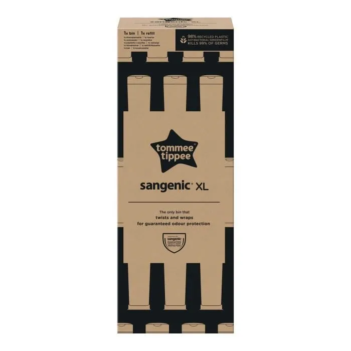 TOMMEE TIPPEE Twist and Click Poubelle à Couches de Taille XL, Comprend 1x Recharge avec GREENFILM-6