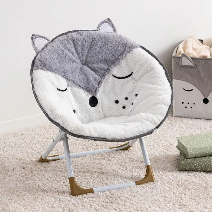 Fauteuil pliant enfant Renard gris Atmosphera-3