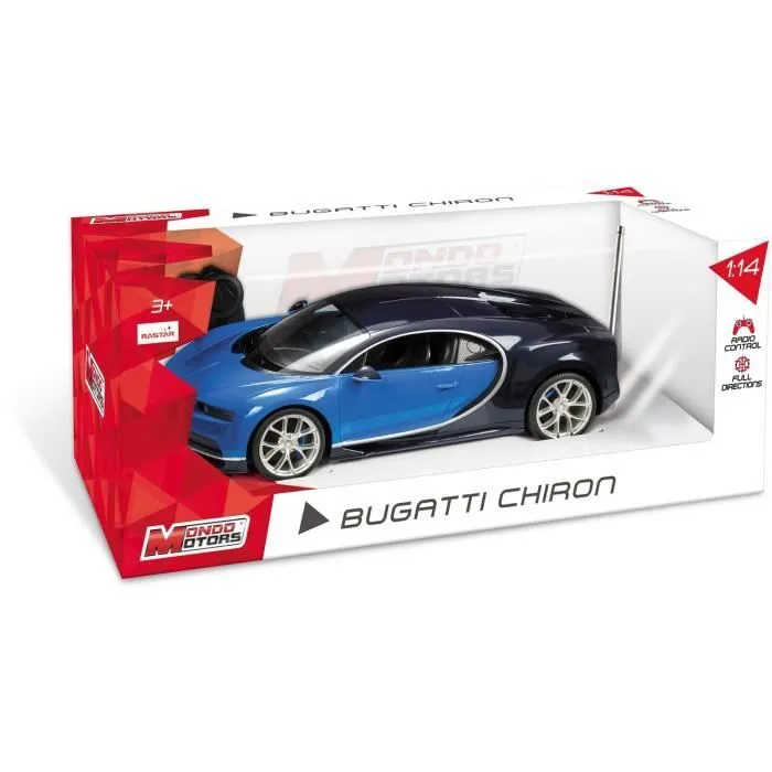 Véhicule radiocommandé Bugatti Chiron 1:14ème avec effets lumineux - Modèle aléatoire bleue ou noire-4