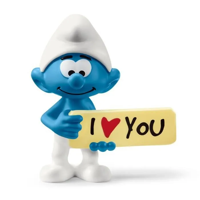 Figurine - SCHLEICH - Schtroumpf avec panneau - Age 3 ans - Gamme THE SMURFS™ - Affection singulière-0