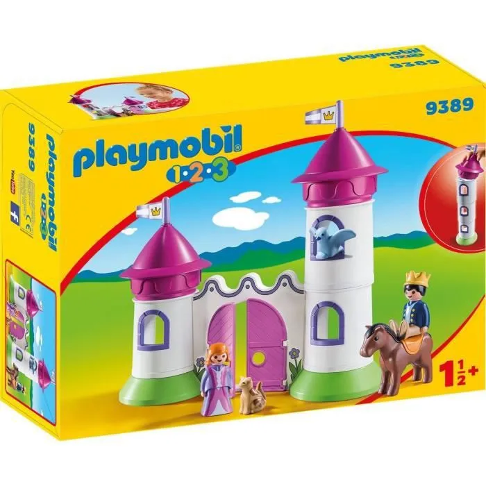 Jouet - PLAYMOBIL - Château de princesse avec tours empilables - Mixte - A partir de 18 mois-0