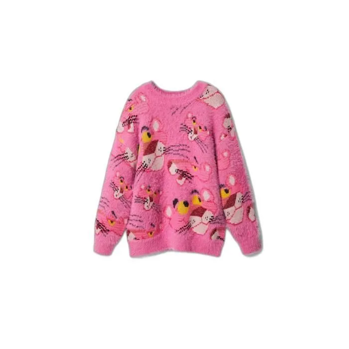 Pull fille Desigual Pink panther - rose - S-0