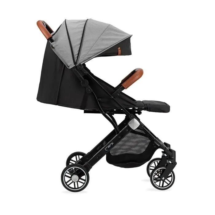 Poussette bébé citadine ultra compacte MOMI Estelle - Gris - De 0 à 36 mois - Jusqu'à 15kg - Dossier inclinable-1