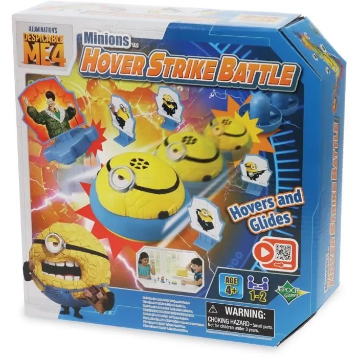 Jeu de Table - EPOCH GAMES - Minions Hover Strike Battle - Renvoyer le Palet, Évite les Minions !-0