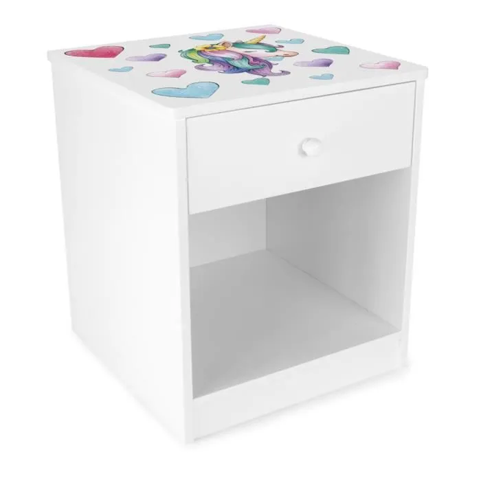 Moderne table de chevet avec tiroir la Licorne-0