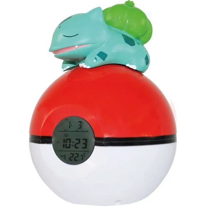 POKEMON Radio-Réveil Lampe Led Bulbasaur-0