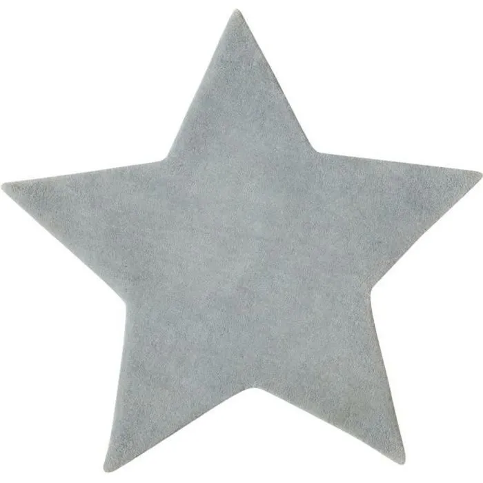 Tapis velours etoile gris pour chambre enfant-0