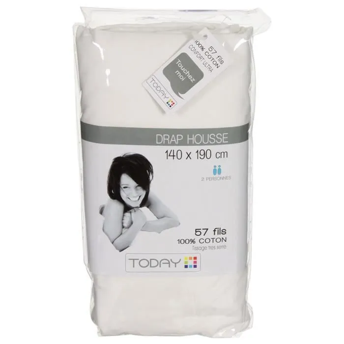 Drap housse blanc-1