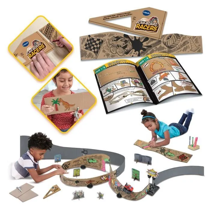 Circuit de course en carton VTECH CAR-BOARD RACERS - CIRCUIT MONSTER TRACKS pour enfant de 5 ans et plus-2