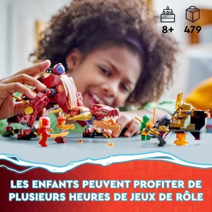 LEGO® NINJAGO 71793 Le Dragon de Lave Transformable de Heatwave, Jouet de Dragon avec Minifigurines-5