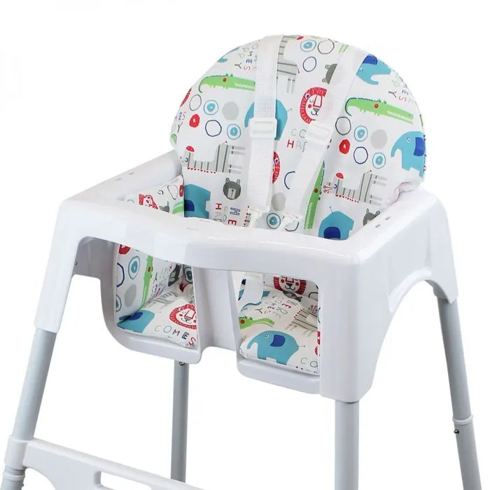 Housse d'assise pour chaise haute bébé enfant gamme Délice - Imprimé jungle - Monsieur Bébé-4