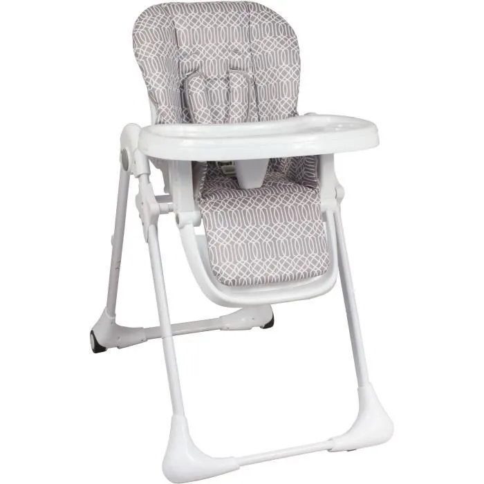 Chaise haute multipositions - BAMBISOL - Inclinable - Jusqu'à 3 ans - Beige / Blanc-0