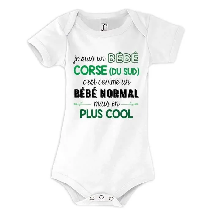 Body bébé fier d'être Corse du Sud - Blanc - Bébé Garçon-0