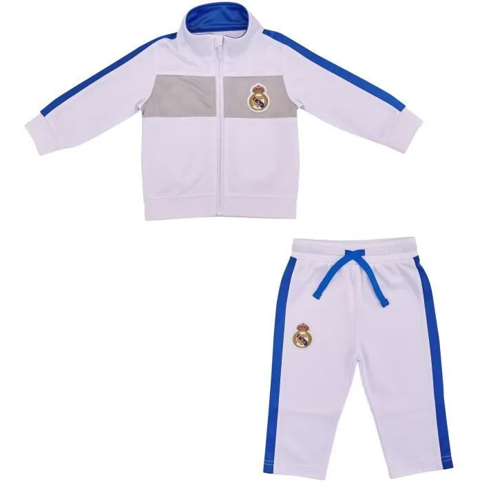 Survêtement bébé garçon - Real Madrid - Collection officielle - Blanc - Manches longues - Polyester-0