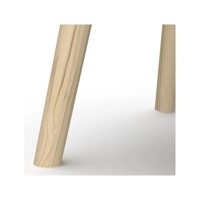 Tabouret enfant - CBA Meubles Demeyere - Blanc - 39cm - Pieds en hévéa - Intérieur-2