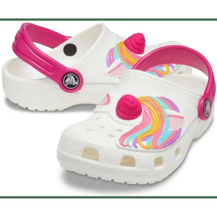 Sabots enfant - Crocs - FL Classic I AM Unicorn - Blanc/multicolore - Confortables - Pratiques-1