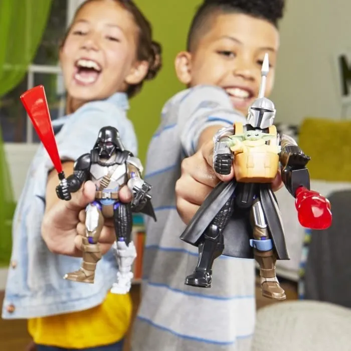 MixMashers Mandalorien et Grogu, figurine deluxe personnalisable à mélanger et combiner avec accessoires, Star Wars, Dès 4 ans-2