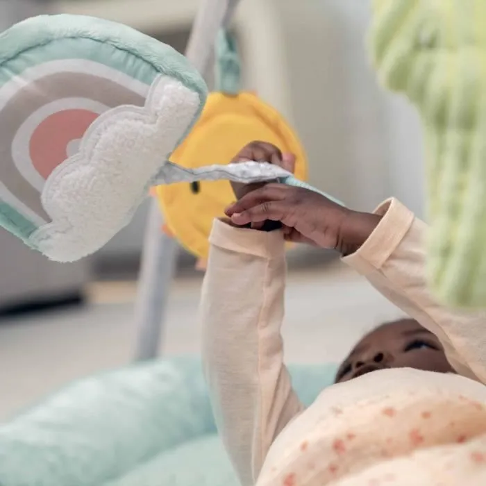 INGENUITY Tapis d'éveil au sol bébé Calm Spring Extra moelleux 6 jouets mutil sensoriels détachable-2