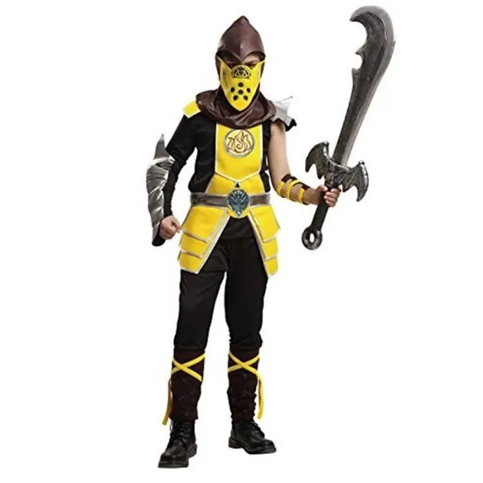DÉGUISEMENT COMBATTANT JAUNE ADOLESCENT 16ANS - SUPER H PERSO CELEBR-0
