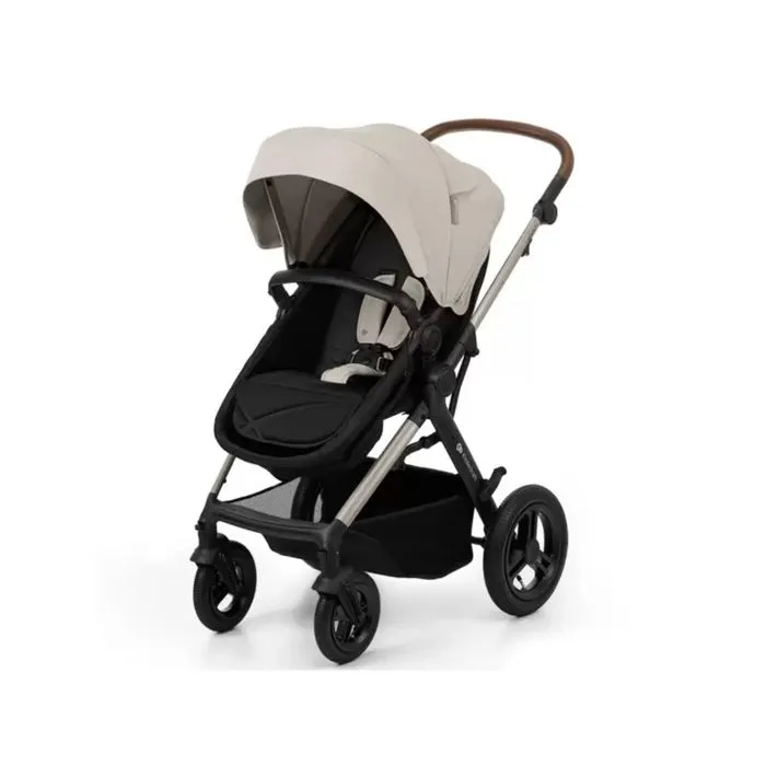 Poussette 4 en 1 Combinée - KINDERKRAFT MOOV2 - inclus Siège auto avec base I-size - Système de voyage - Grandes Roues - Gris-2