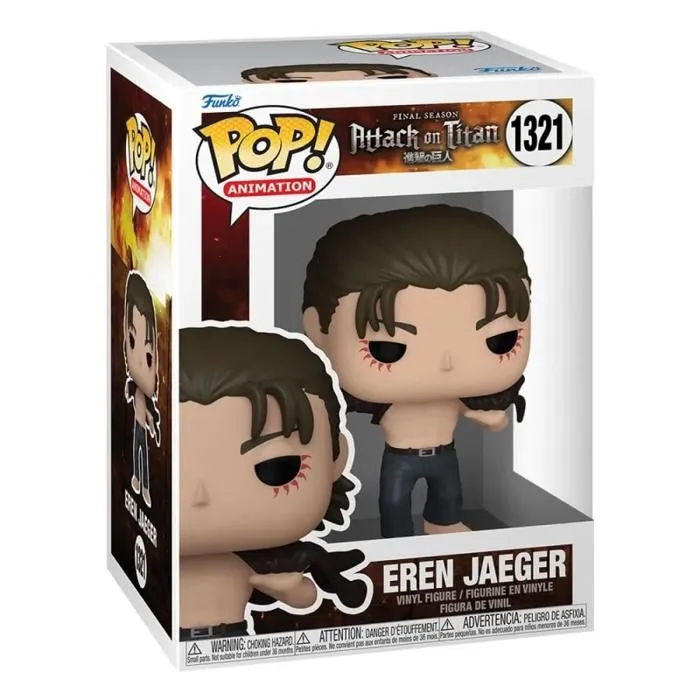 Figurine Funko Pop! Animation : Attack on Titan Final Season - Eren Jaeger - Multicolore - Gris - Adulte - Pop !-2