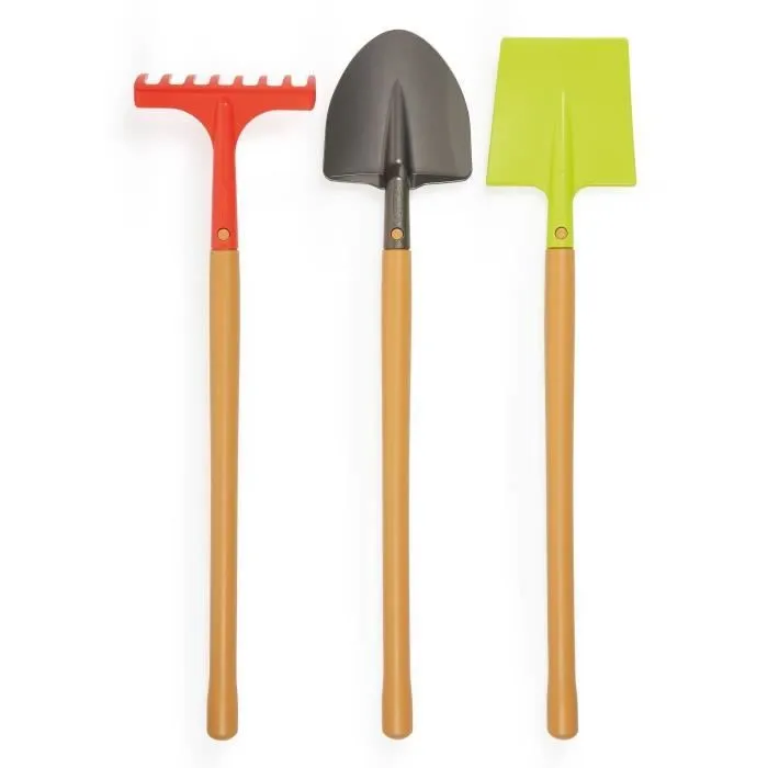 Filet de 3 grands outils de jardin - ECOIFFIER - 4338 - Préparons la terre - 70 cm-0