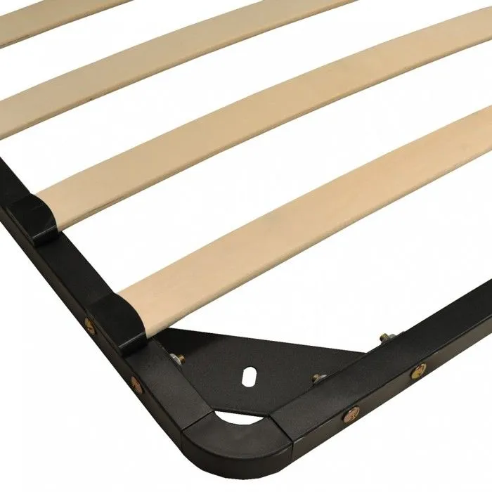 Sommier Métal RENO 140x190 cm + 1 pied amovible / Noir-2