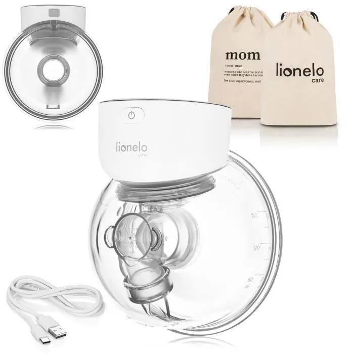 Tire lait électrique LIONELO Fidi Free Simple - Portable - Mains libre - 3 Modes - 9 Niveaux - Sans BPA-0