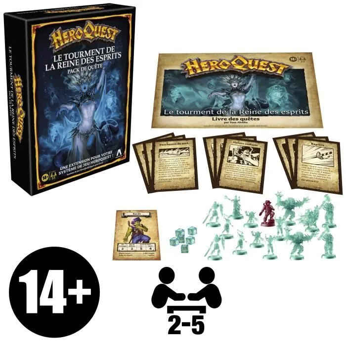 HeroQuest, pack de quête Le Tournement de la Reine des esprits, système de jeu HeroQuest requis - Avalon Hill-6