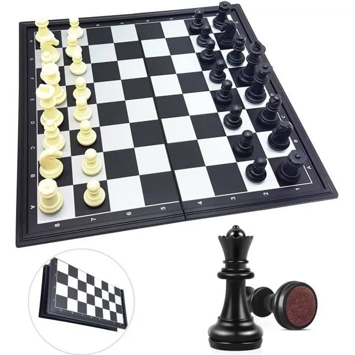 Jeu d’échecs magnétique pliable 32cm-0