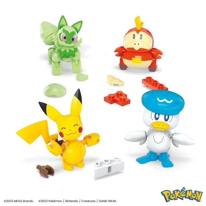 MEGA-Pokémon-Coffret construction 4 figurines et 1 Poké Ball (79 pcs) HPX92-4