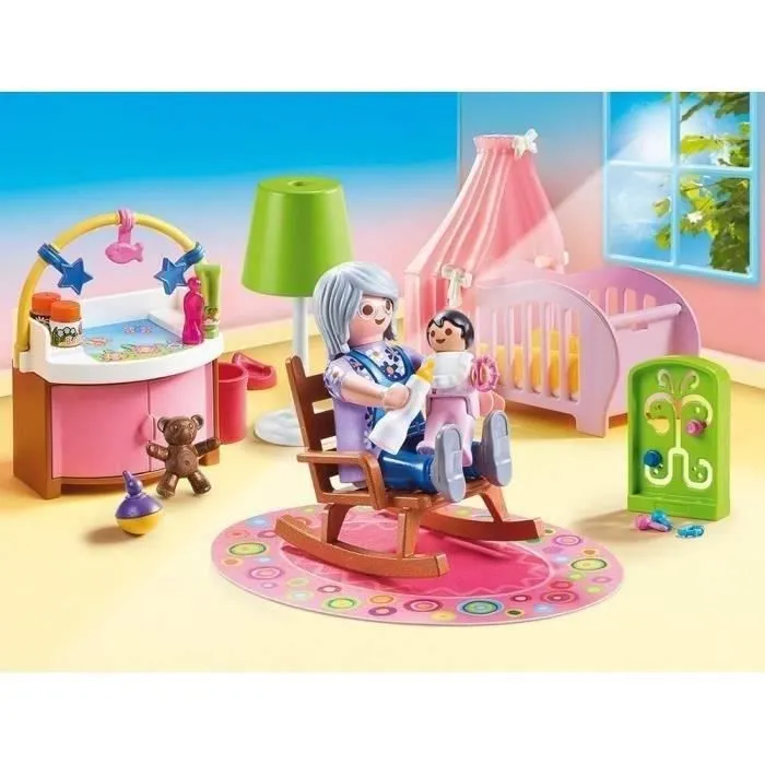 PLAYMOBIL 70210 Chambre de bébé, Dollhouse La Maison Traditionnelle, 100 pièces ,Dès 4 ans-1