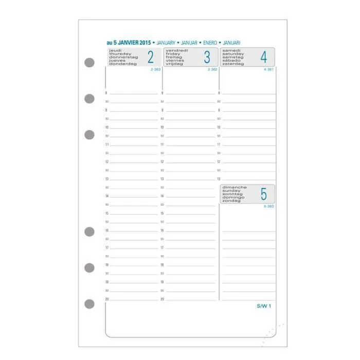Organiseur - Exatime - 17 Baltique - 190x150 mm - Souple - Bleu-1