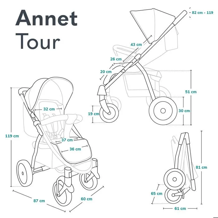 Poussette canne tout terrain LIONELO Annet Tour - Jusqu'à 22 kg - Grandes roues - Accessoires - Dreamin'-5