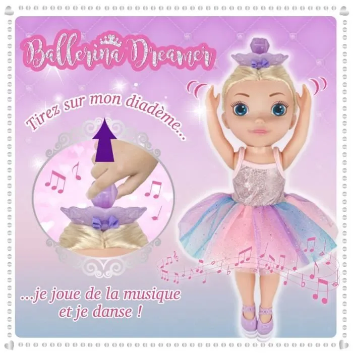 Poupée Ballerina Dreamer - BANDAI - Grande danseuse de 45 cm - Tourne sur elle-même - Pack éco-responsable-4