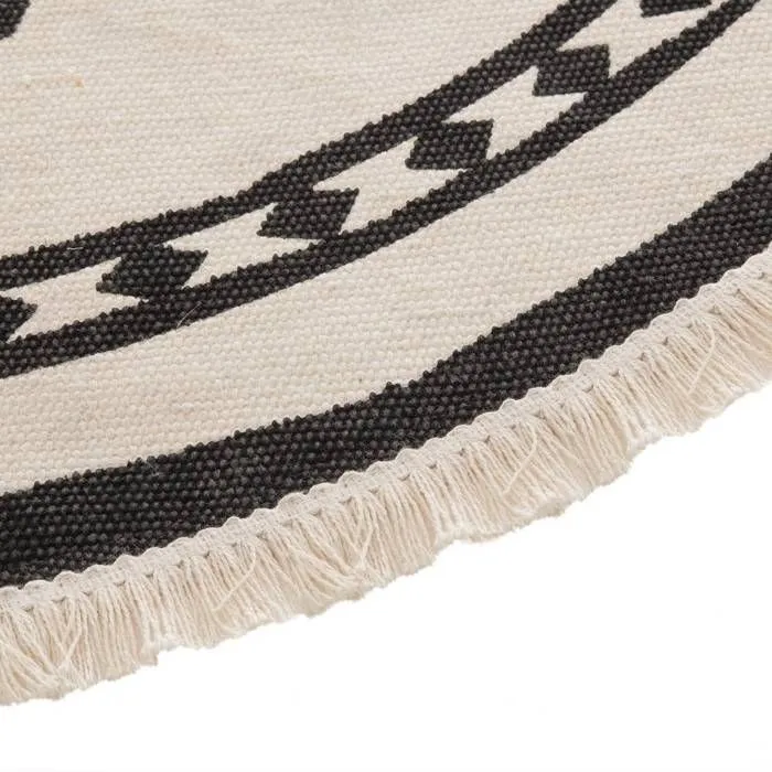 Tapis "Nomade" - coton - D90 cm - Multicolore - Atmosphera createur d'interieur-3