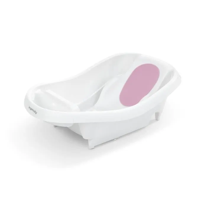 INGENUITY Baignoire bébé évolutive Deluxe rose, de la naissance jusqu'à 3 ans avec hamac bébé inclus-1
