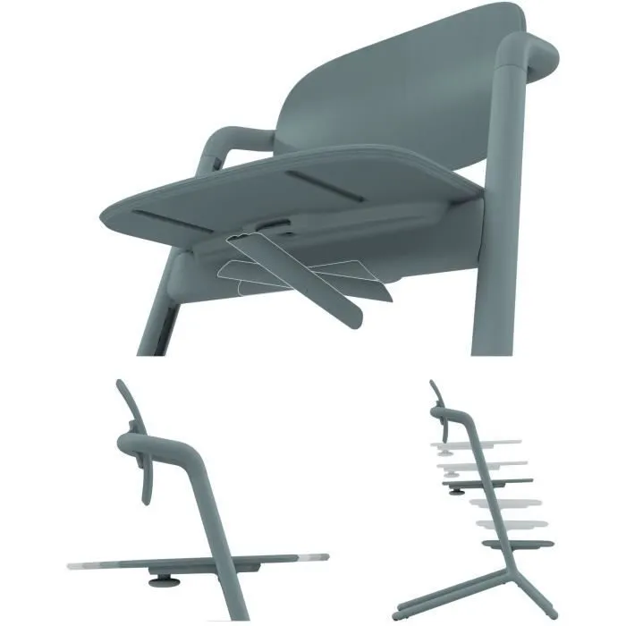 CYBEX - Chaise haute évolutive - Pack 3 en 1 - LEMO 2 - Bleu - Réglable en hauteur et en profondeur - Set bébé inclus-5