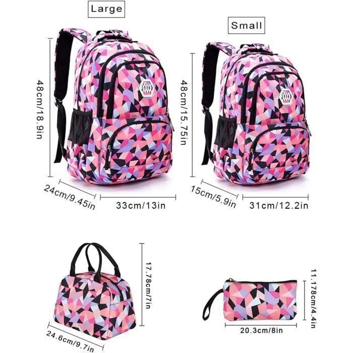 Sac à Dos Enfant - LECOO - Cartable Garçon Fille Primaire - Bleu - Imperméable - Multicouche-1