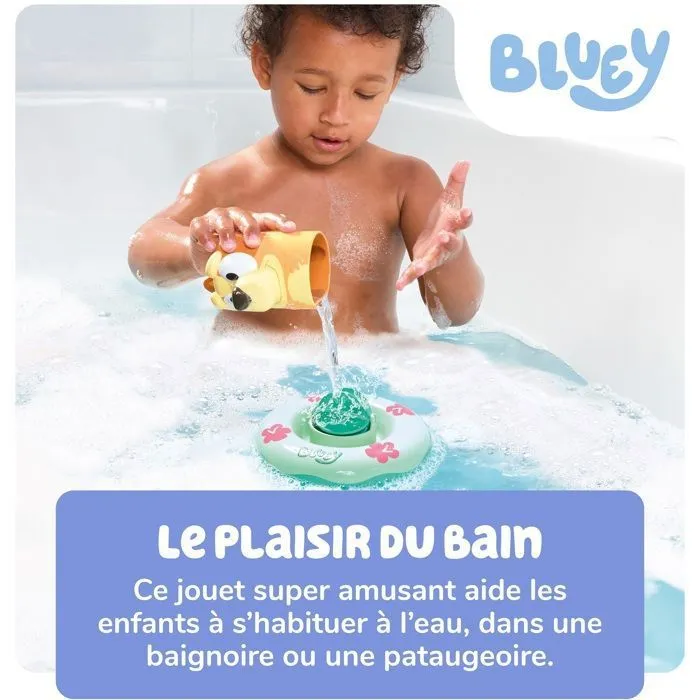 Jouet de bain - Bluey - Bouée de Bain - Roue à eau tournante - Gobelets verseurs - 3 pièces-3