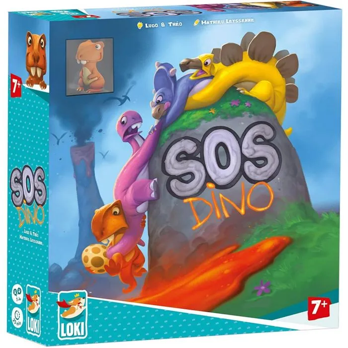 Jeu de société - IELLO - SOS Dino - Pour enfants de 7 ans et plus - Durée de 30 min - Bleu-0