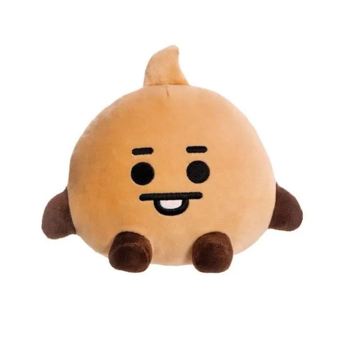 Mascotte peluche Line Friends BT21 - SHOOKY BABY 20 cm - Marron/Blanc-0
