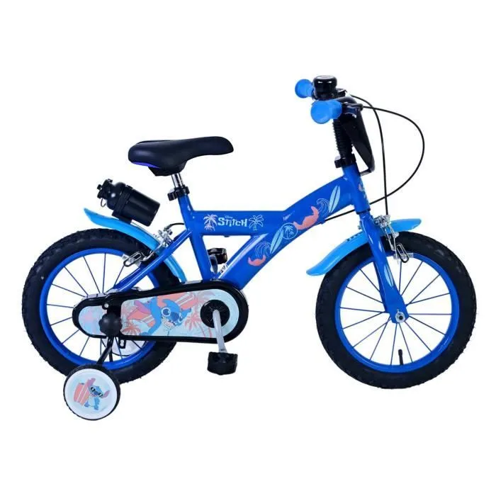 Vélo Enfant 14" - STITCH - Bleu - 4 à 6 Ans - Roues 14" - Mixte-0