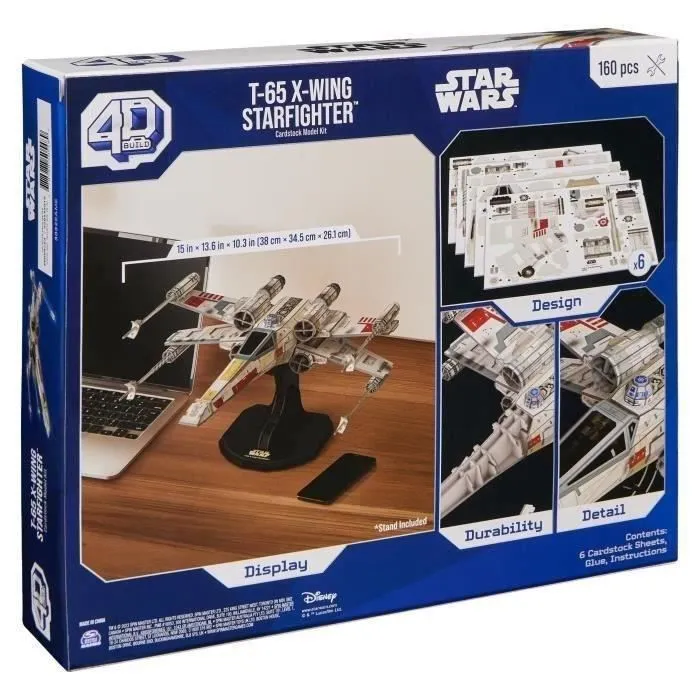 Star Wars - CHASSEUR X-WING - Maquette 4D à construire - 28 cm-5