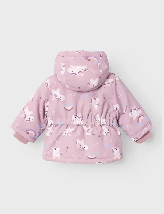 Edredon - couverture - plaid bebe Name it - 13229825 - Nbfmaxi AOP Veste Courte, Lilas, 2 Mois Bébé Fille-1