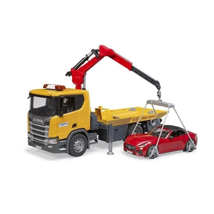 Remorqueuse Scania Super 560R avec module son et lumière et véhicule Roadster - BRUDER - Jouet pour enfant-1